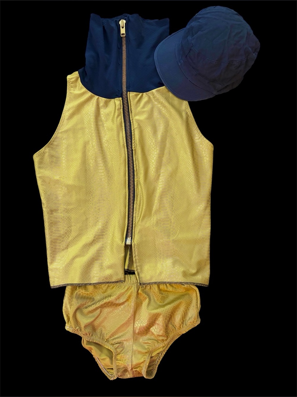 Gold 2 piece romper